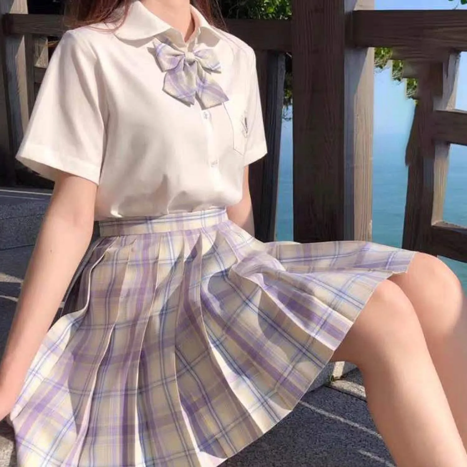 Skirts for Women Trendy Girls Women High Waisted Pleated Skirt Plain Plaid A-line Mini Skirt Skater High Low