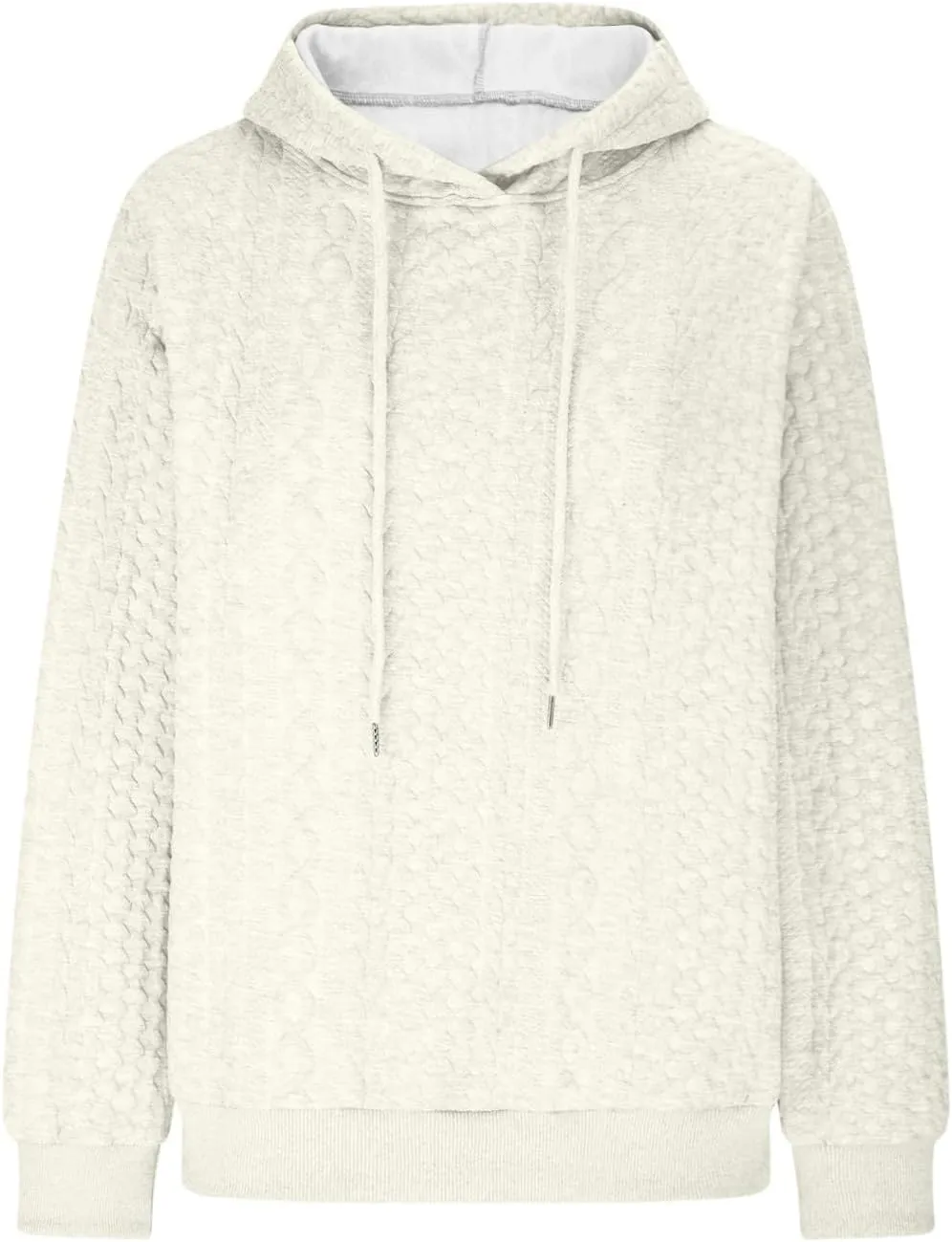 slqdgmryz Oversized Hoodies for Women Plus Size Cable Knit Sweater Loose Fit Drawstring Comfort Hoodie Preppy Sweatshirt