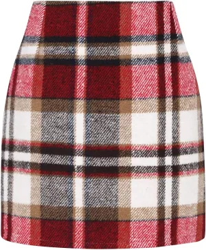 Spring Dresses for Women Women Skirt 2023 Spring Summer Skirts Summer Casual High Waist Plaid Mini Skirts Pleated