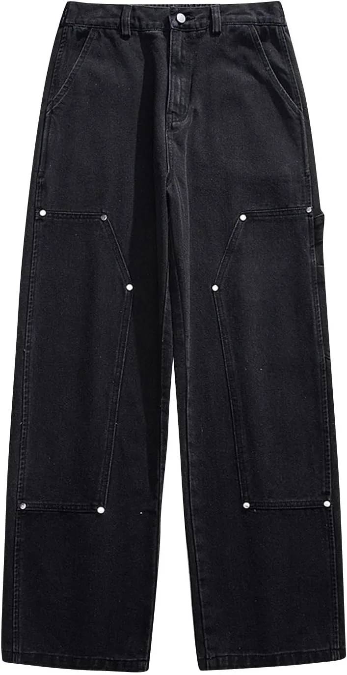 Straight Leg Jeans for Women High Waisted Boyfried Denim Pants Ripped Distressed with Pockets Baggy Jean Trousers