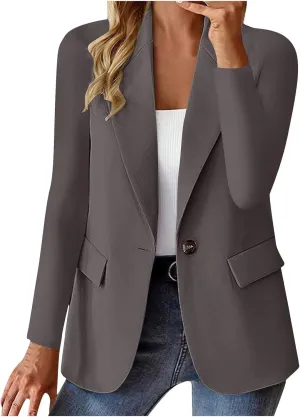 Suit Jackets for Women Business Casual Open Front Blazers Office Work Lightweight Coats Spring Summer Cardigan Suits