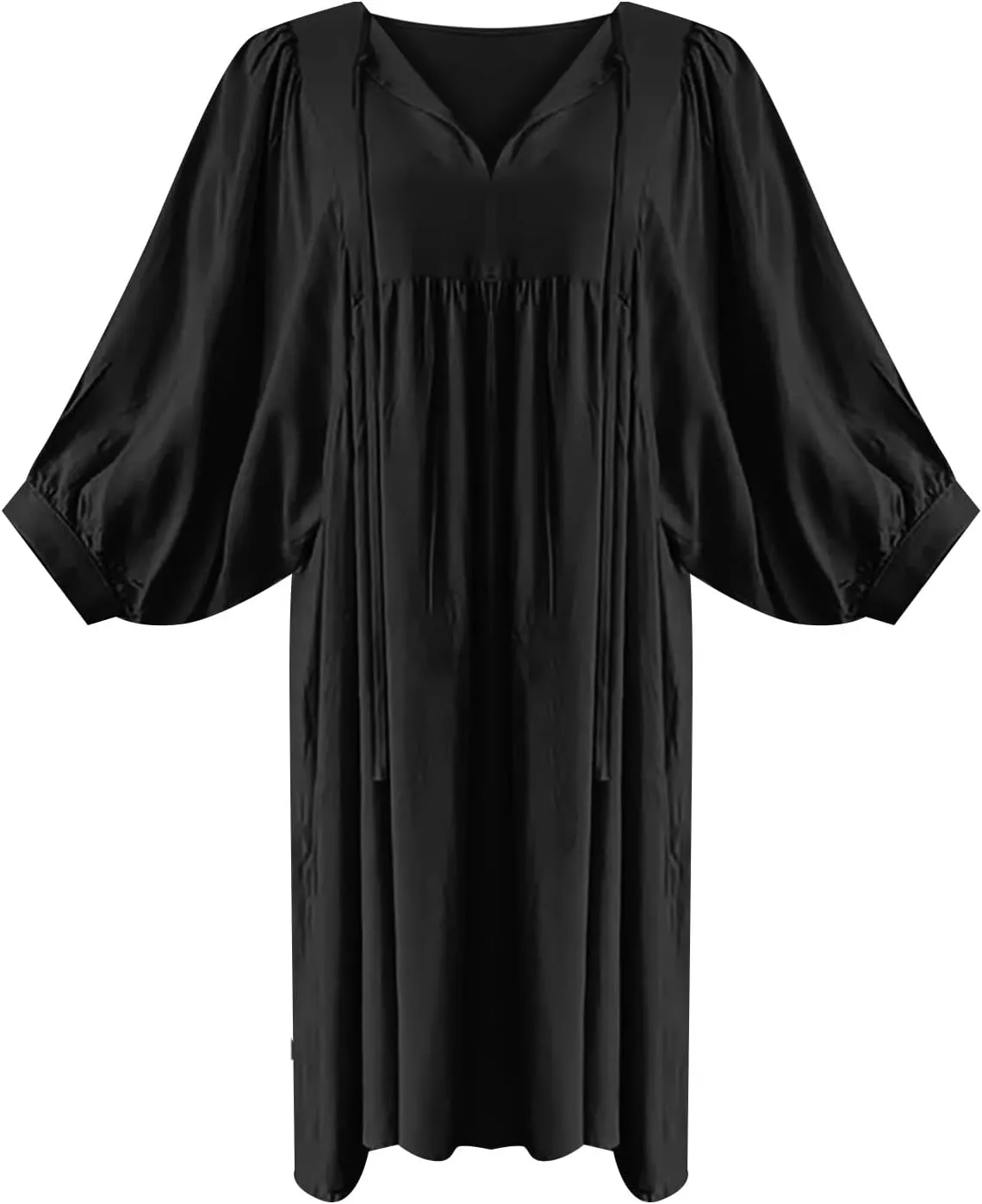 Summer Dresses for Women 2025 3/4 Sleeve Oversized Dress Loose V Neck Flowy Sundresses High Waisted Vacation Dresses