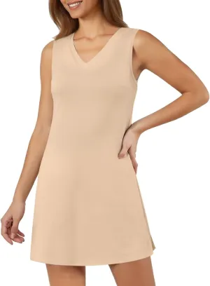 Summer Dresses for Women 2025 V-Neck Casual Side Split Sleeveless Dress for Women Vacation Sundress Easter Dresses