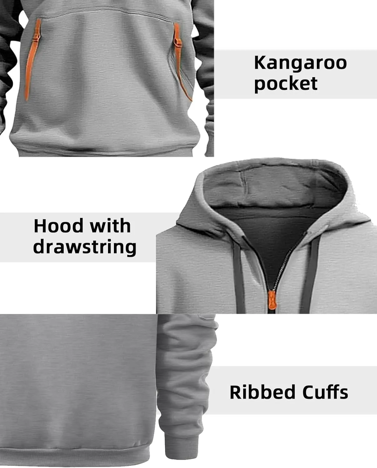 Tactical Hoodies For Men Quater Zip Up Pullover Sweatshirt Casual Workout Mens Hoodies with Pockets