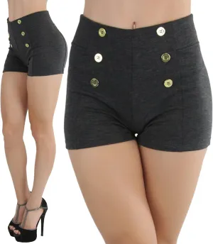 ToBeInStyle Women's High Waisted Ponte Fashion Dress Shorts