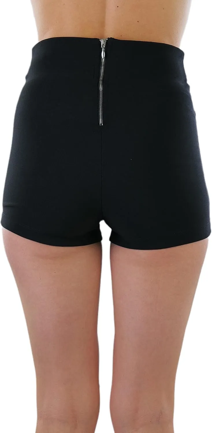 ToBeInStyle Women's High Waisted Ponte Fashion Dress Shorts
