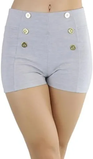 ToBeInStyle Women's High Waisted Ponte Fashion Dress Shorts