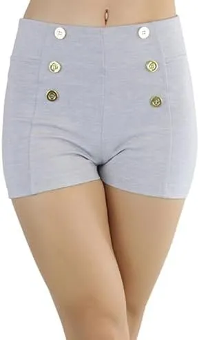 ToBeInStyle Women's High Waisted Ponte Fashion Dress Shorts