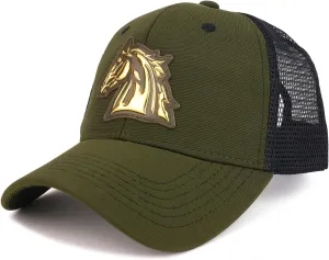 Trendy Apparel Shop High Frequency Horse Structured Trucker Mesh Cap