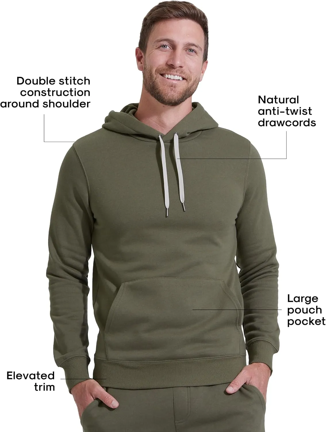 True Classic Mens Hoodies  Fleece Pullover, Zip-Up Hoodies for Men & Active Mens Hooded Sweatshirts