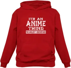 Tstars It's an Anime Thing You Wouldn't Understand Hoodies for Women Teen Girls Manga Novelty Pullover Hoodies
