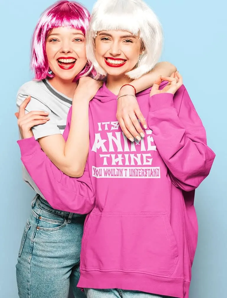 Tstars It's an Anime Thing You Wouldn't Understand Hoodies for Women Teen Girls Manga Novelty Pullover Hoodies