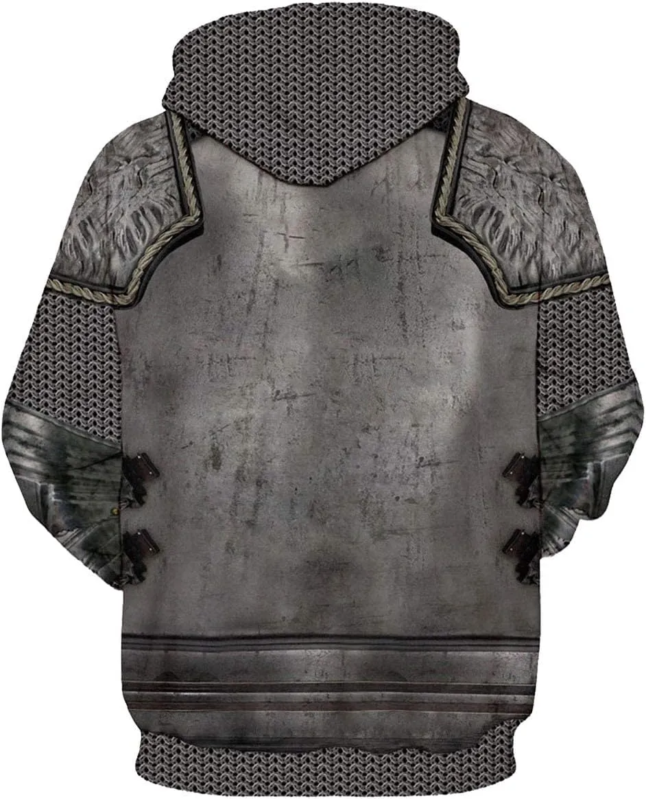Unisex 3D Realistic Printed Novelty Hoodies for Men Women Cool Graphic Hooded Sweatshirt