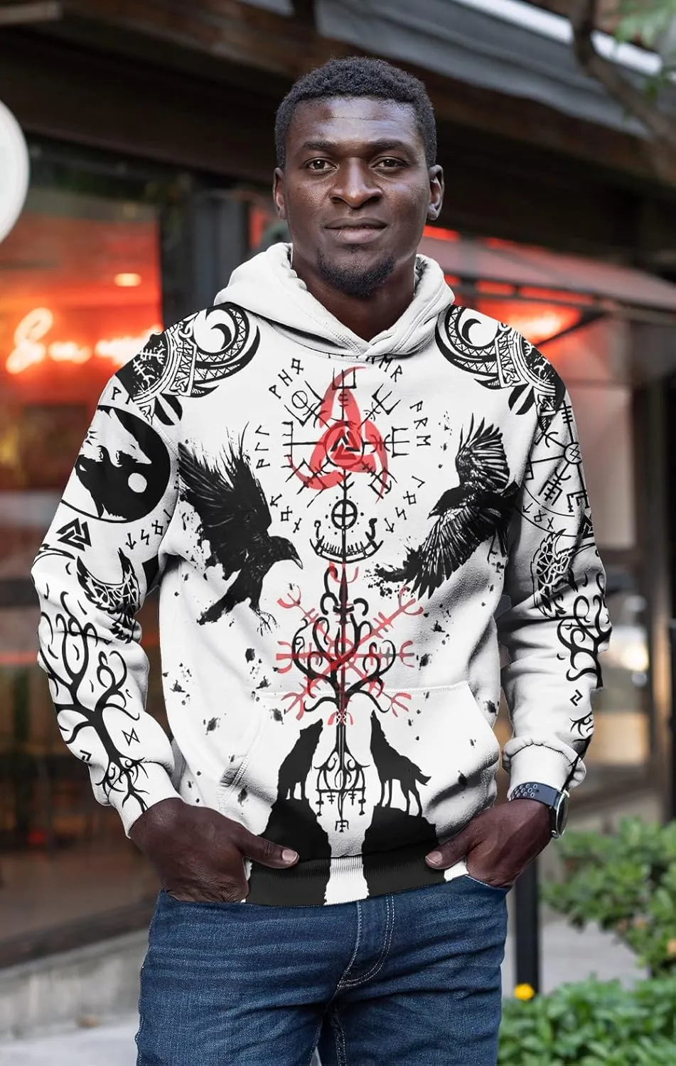 Unisex 3D Realistic Printed Novelty Hoodies for Men Women Cool Graphic Hooded Sweatshirt