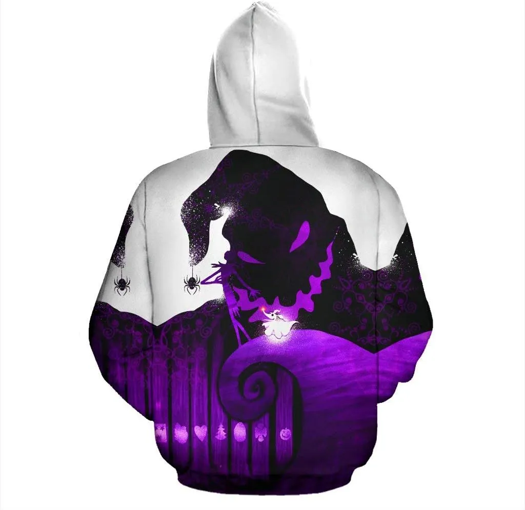 Unisex Jack Sally Hoodies Christmas Sweatshirts Halloween Cosplay Costume Casual Printed Coat Tops