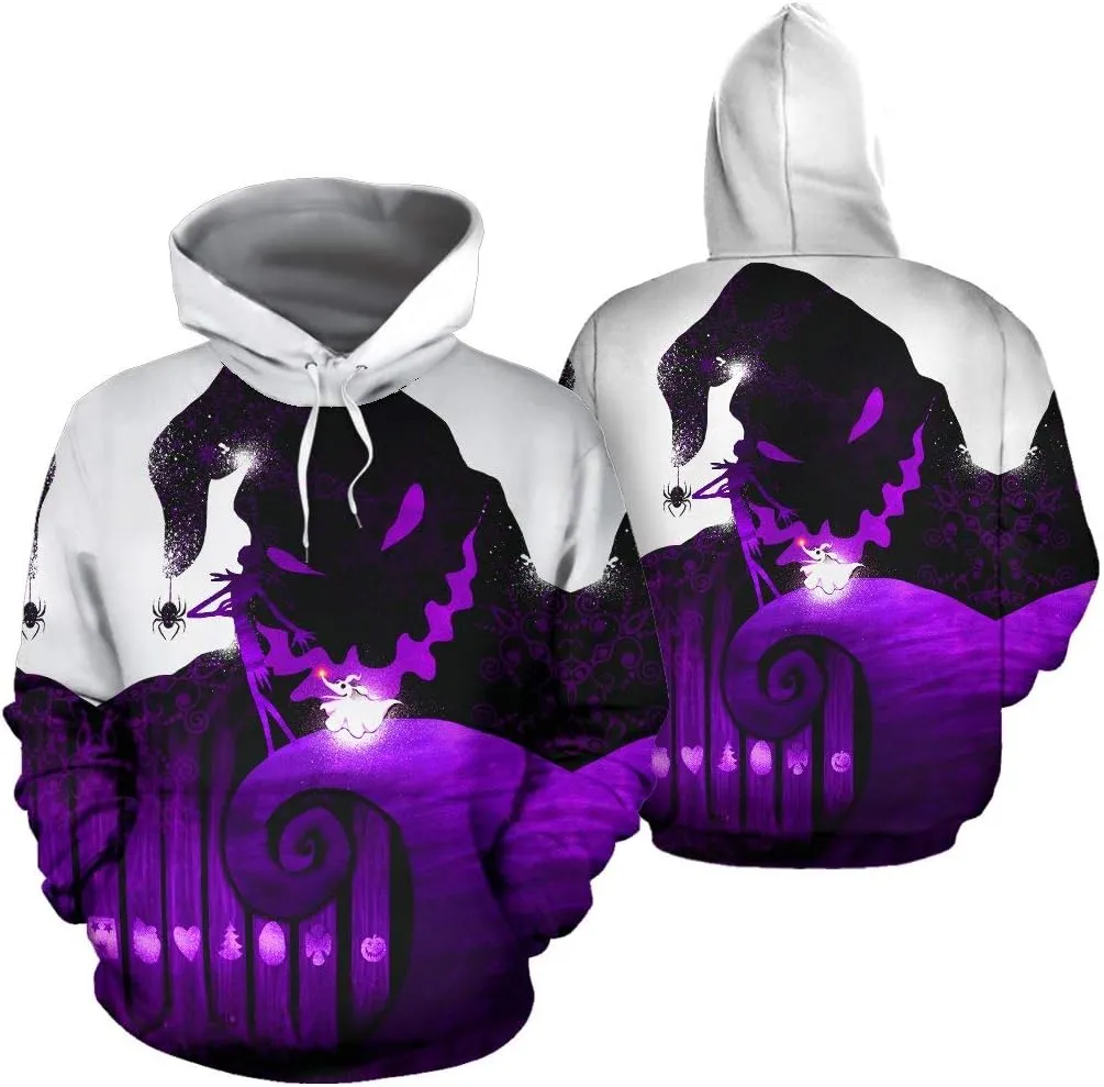 Unisex Jack Sally Hoodies Christmas Sweatshirts Halloween Cosplay Costume Casual Printed Coat Tops