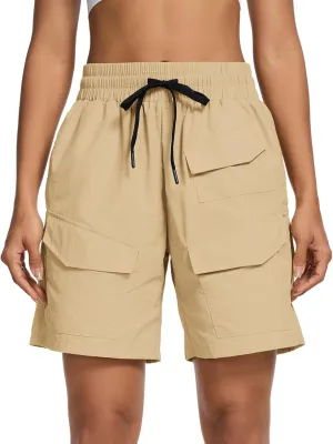 VUTRU Women's 7" Hiking Cargo Shorts Quick Dry Athletic Shorts Lightweight Outdoor Golf Summer Shorts with Pockets
