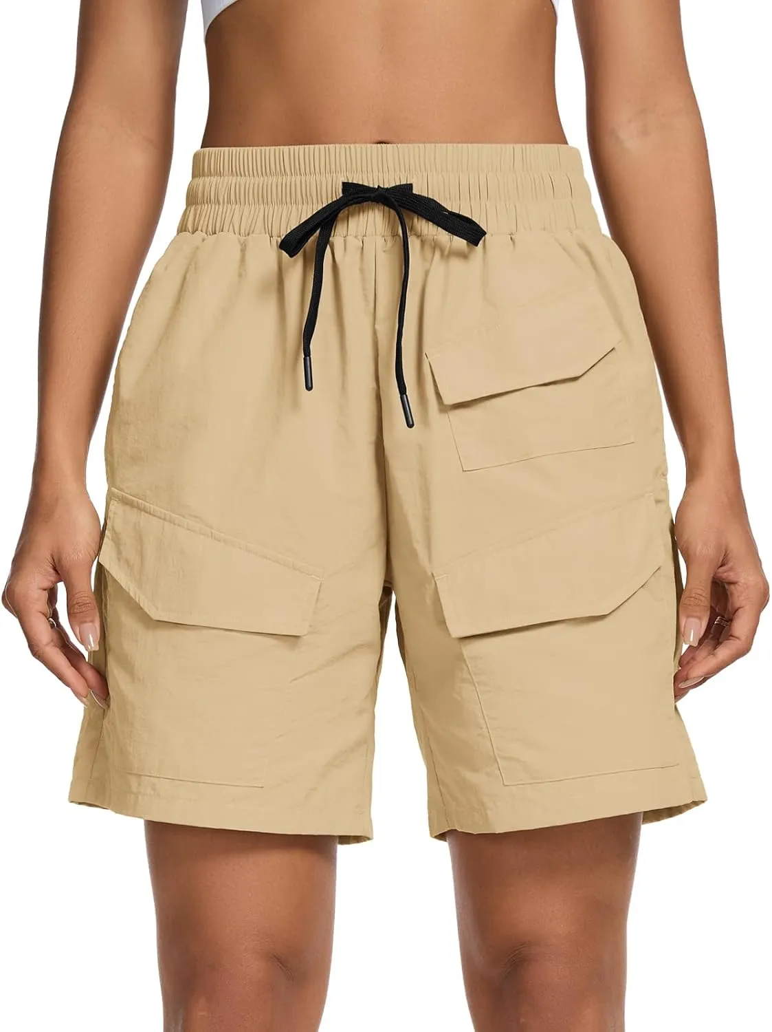 VUTRU Women's 7" Hiking Cargo Shorts Quick Dry Athletic Shorts Lightweight Outdoor Golf Summer Shorts with Pockets