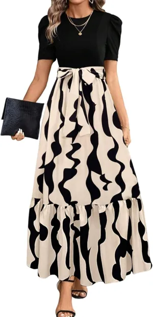 Wedding Guest Dresses for Women,Womens Easter Dresses Plus Size Spring Summer Wrap Dress for Women 2025 A Line