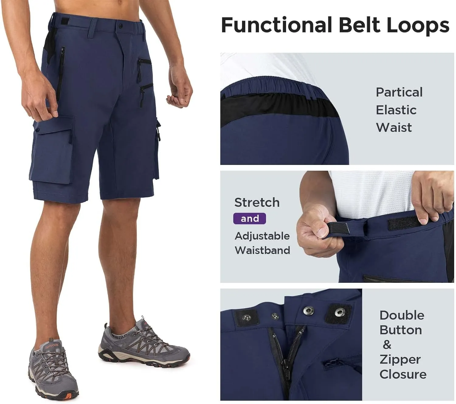 Wespornow Men's-Hiking-Shorts Tactical Shorts Lightweight-Quick-Dry-Outdoor-Cargo-Casual-Shorts for Hiking Cycling