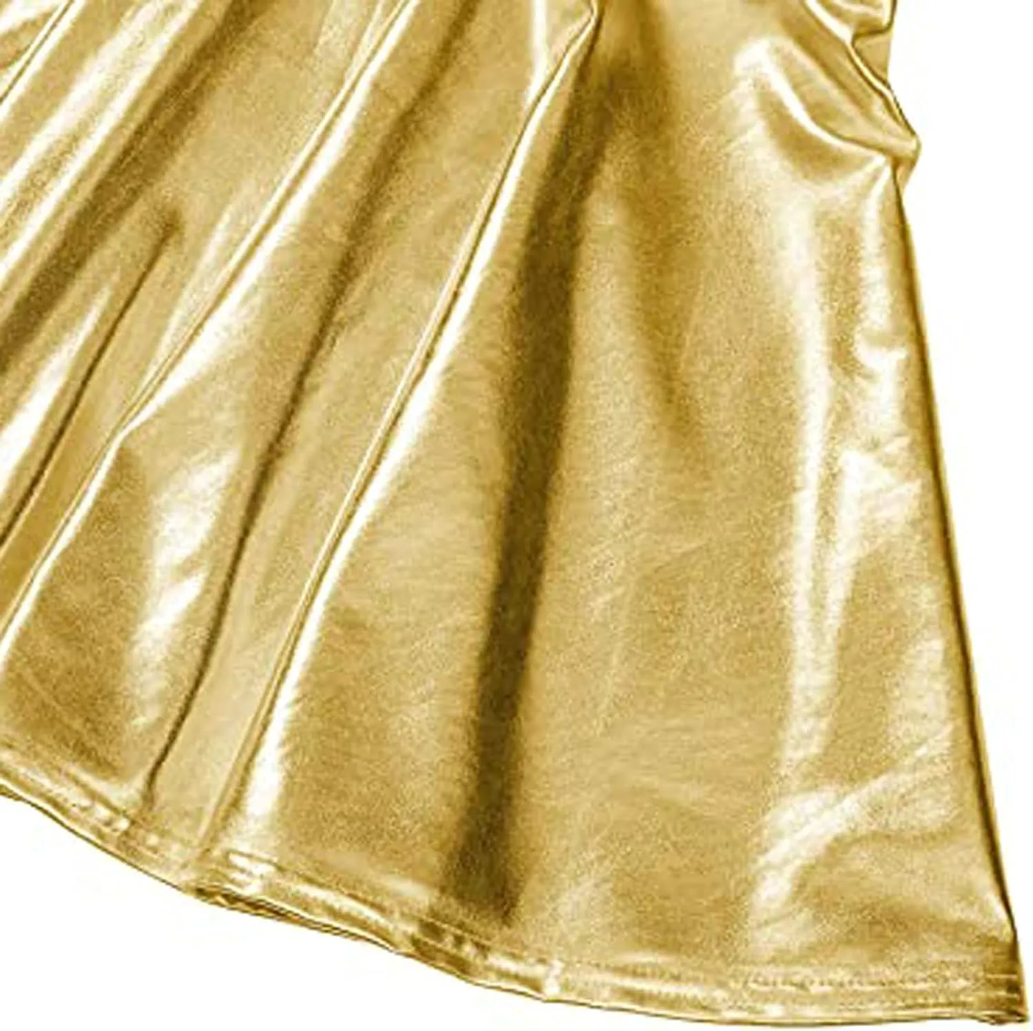 Womans Skirts Mini Casual Fashion Pleated Shiny Skirt A-Line Flared Women's Skirt High Waisted Teen Girls Mini