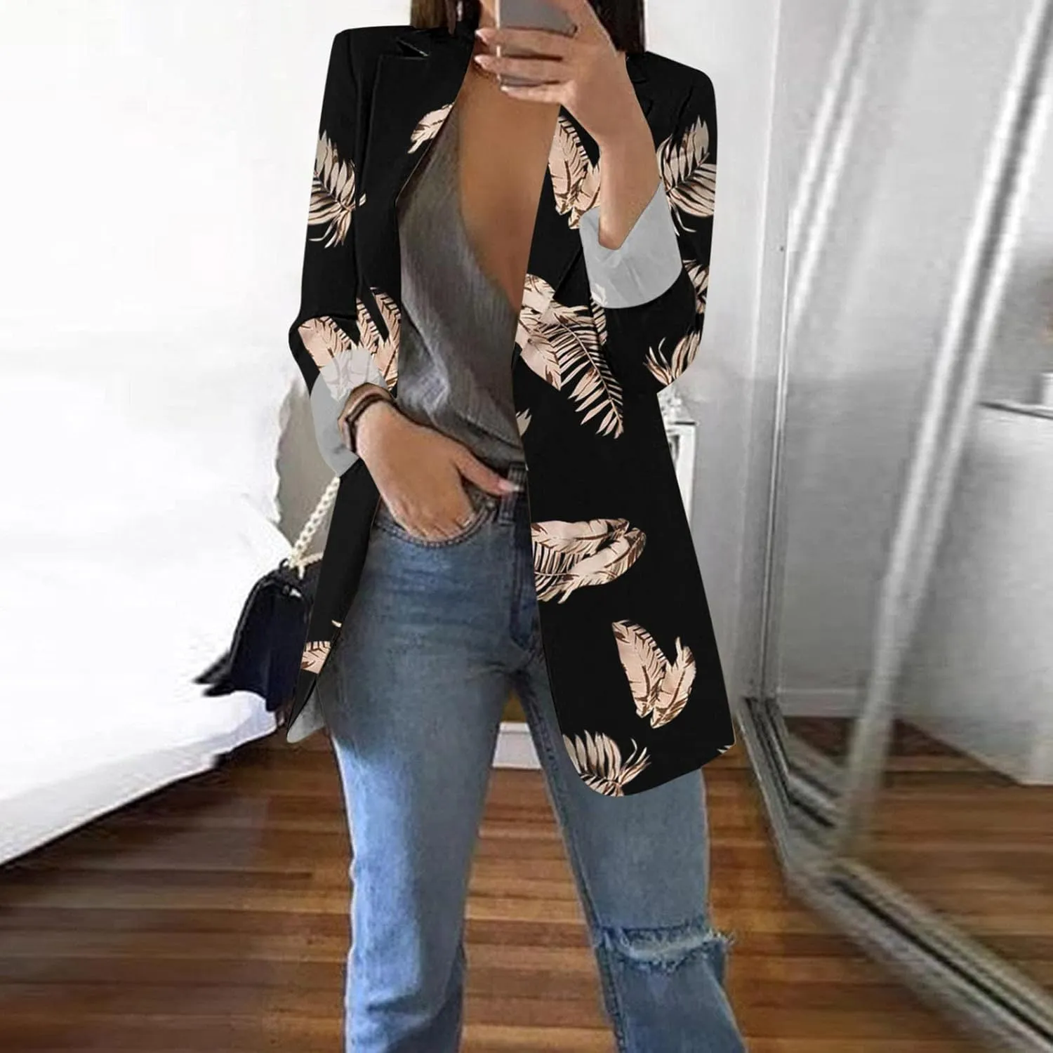 Women Blazers Fashion Dressy Business for Women Jackets Long Sleeve Work Lightweight Top Soft With Pockets Blazer