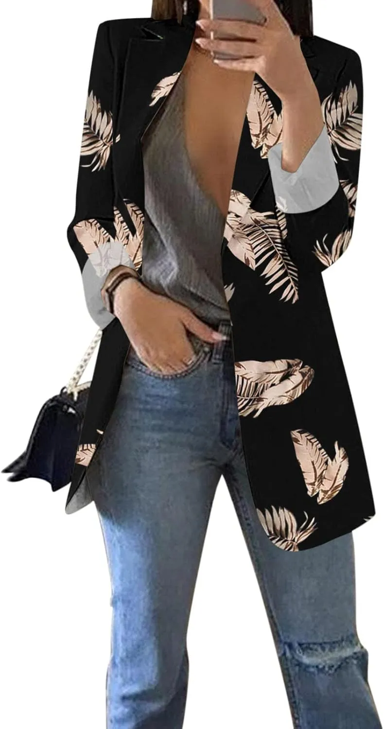 Women Blazers Fashion Dressy Business for Women Jackets Long Sleeve Work Lightweight Top Soft With Pockets Blazer