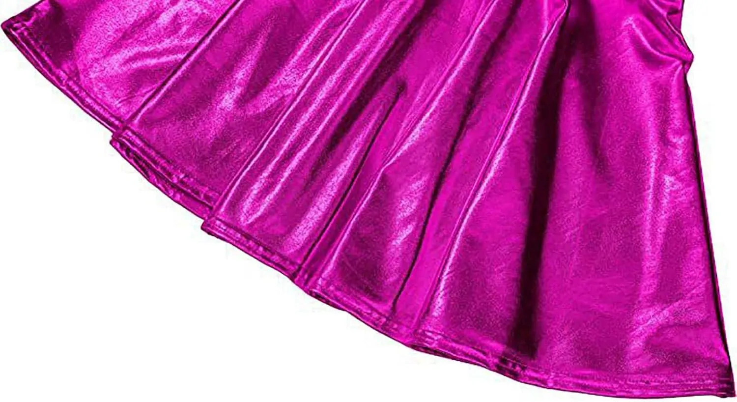 Women Faux Leather Mini Skirts Night Out Disco Short Skirt Sexy Performance Stage Pleated Skirt PU-Leather Skirts