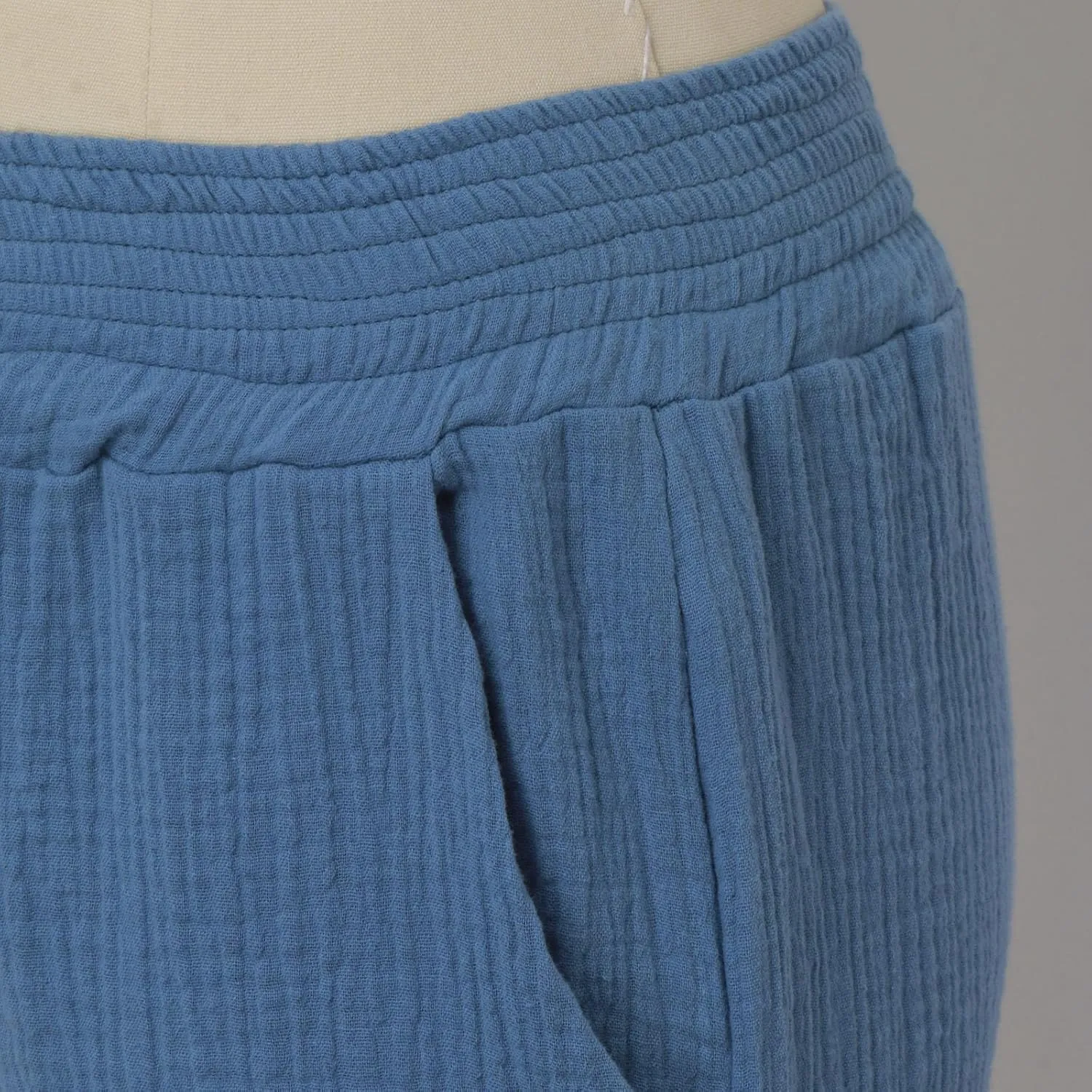 Women Layered Pleats Maternity Shorts Underbelly Drawstring Elastic Waist with Pockets Comfy Casual Beach Shorts
