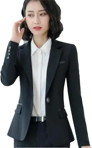 Women Office Ladies Formal Outerwear Work Tops Blazers and Jackets