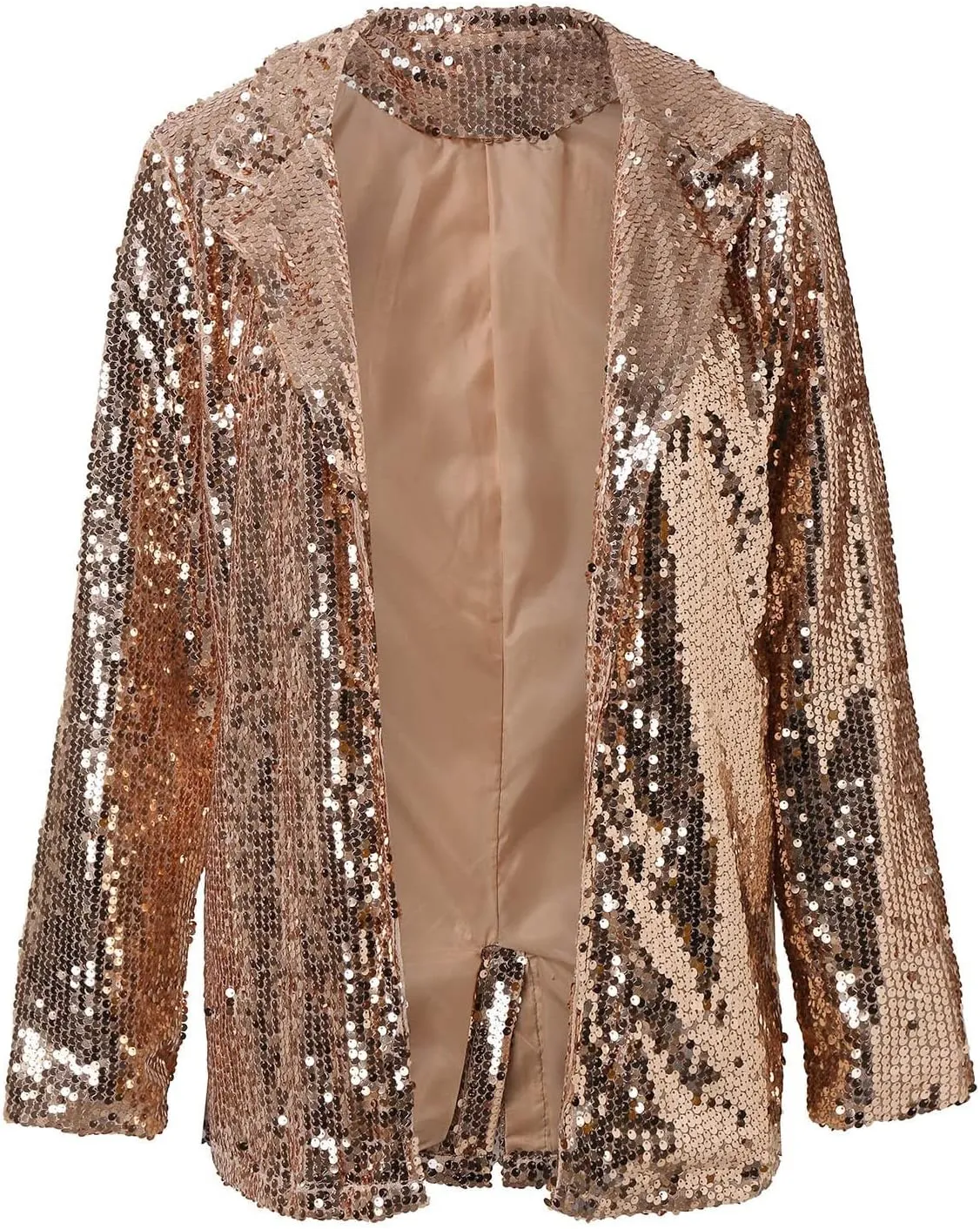 Women Sequins Blazer Sequin Jacket Casual Long Sleeve Glitter Party Shiny Lapel Coat Jacket Women Plus Size