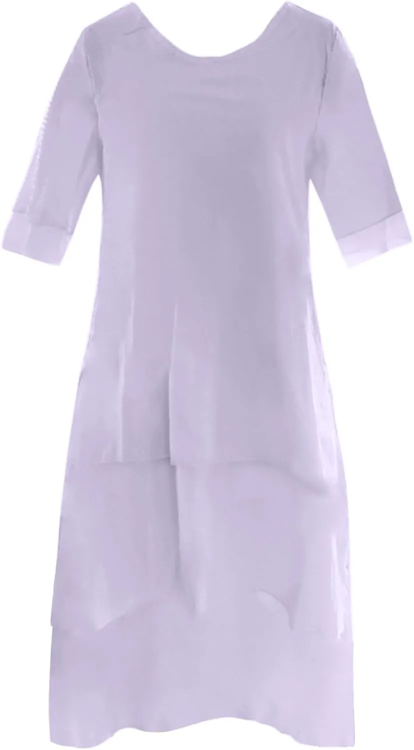 Women Summer Casual Maxi Dress 2025 Flowy Scoop Neck Tiered Long Dress Flutter Short Sleeve Beach Vacation Sundresses