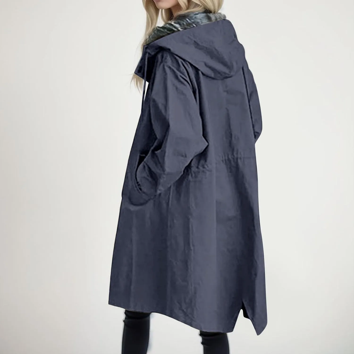 Women Trench Coat/Windbreaker Spring and Fall Fashion,Water Resistant Thin Transition Jacket