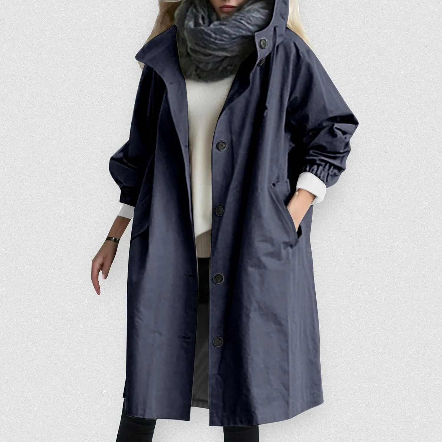 Women Trench Coat/Windbreaker Spring and Fall Fashion,Water Resistant Thin Transition Jacket