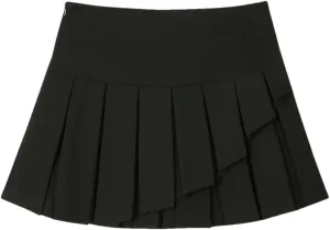 Women Vintage A-Line Pleated Skirt Mini Skirts for Work