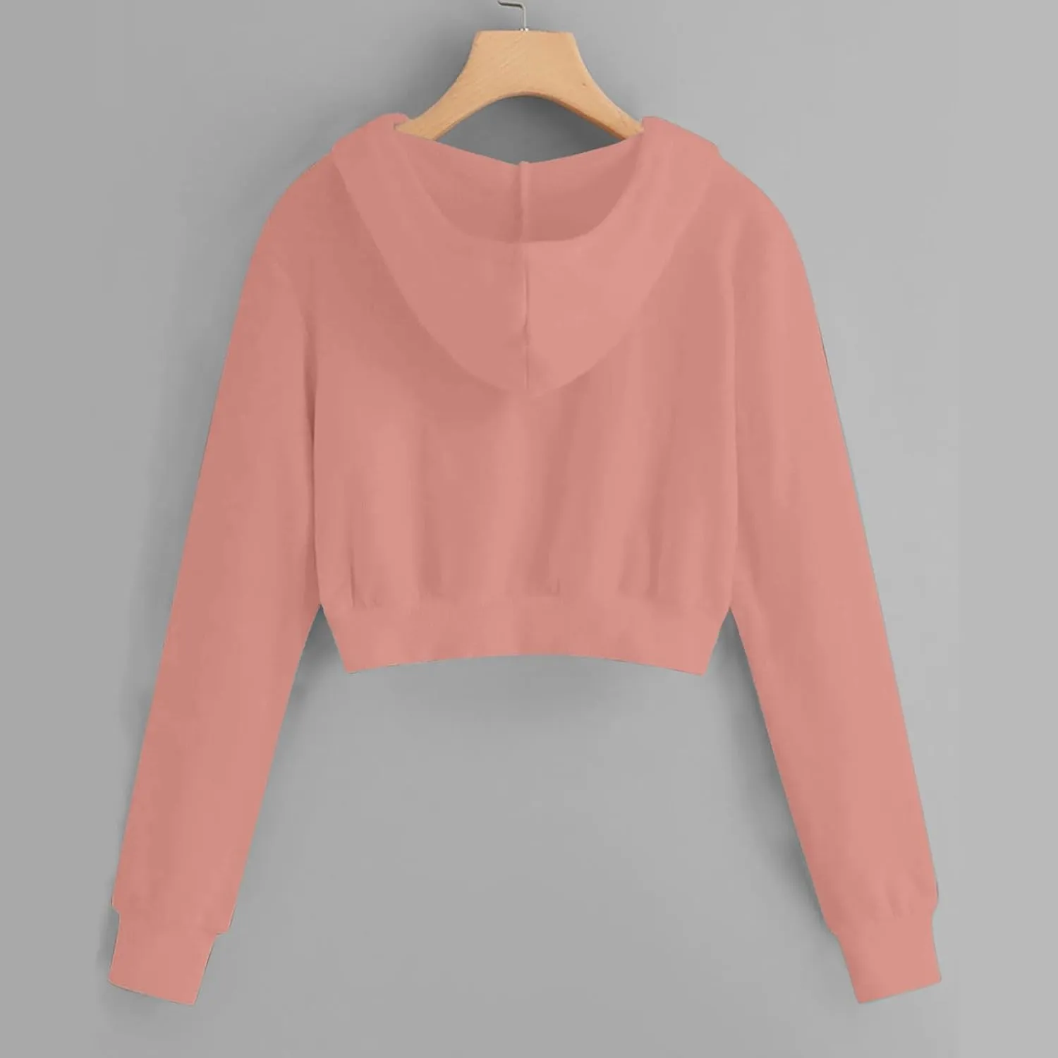 Women Zip Up Hoodies Fall Fashion Cropped Long Sleeve Sweatshirts Jacket Trendy Crop Tops Cute Hoodies for Teen Girls