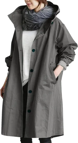 Women's 2025 Plaid Shacket Jacket Casual Button Wool Blend Winter Tartan Trench Coat With Pockets