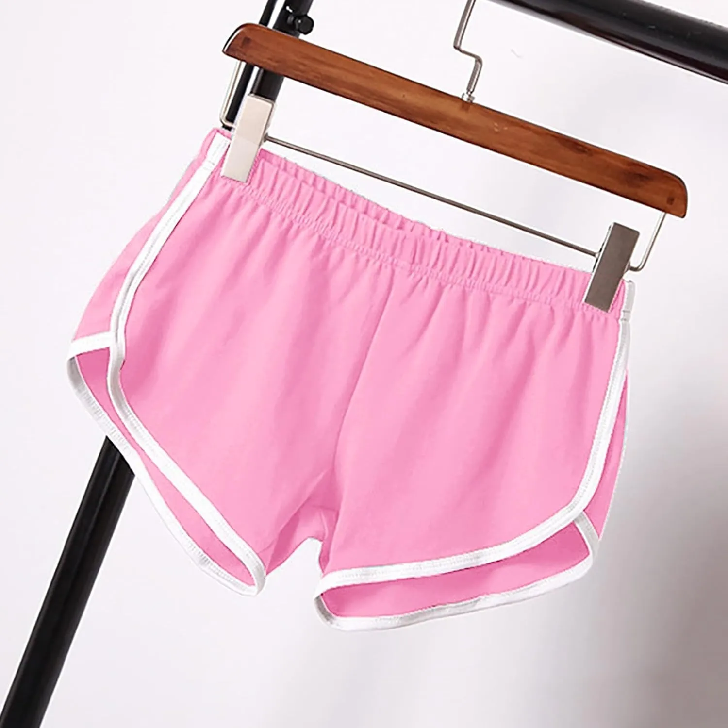 Women's Athletic Shorts High Waisted Running Shorts Pocket Summer Sporty Gym Elastic Workout Running Clothing