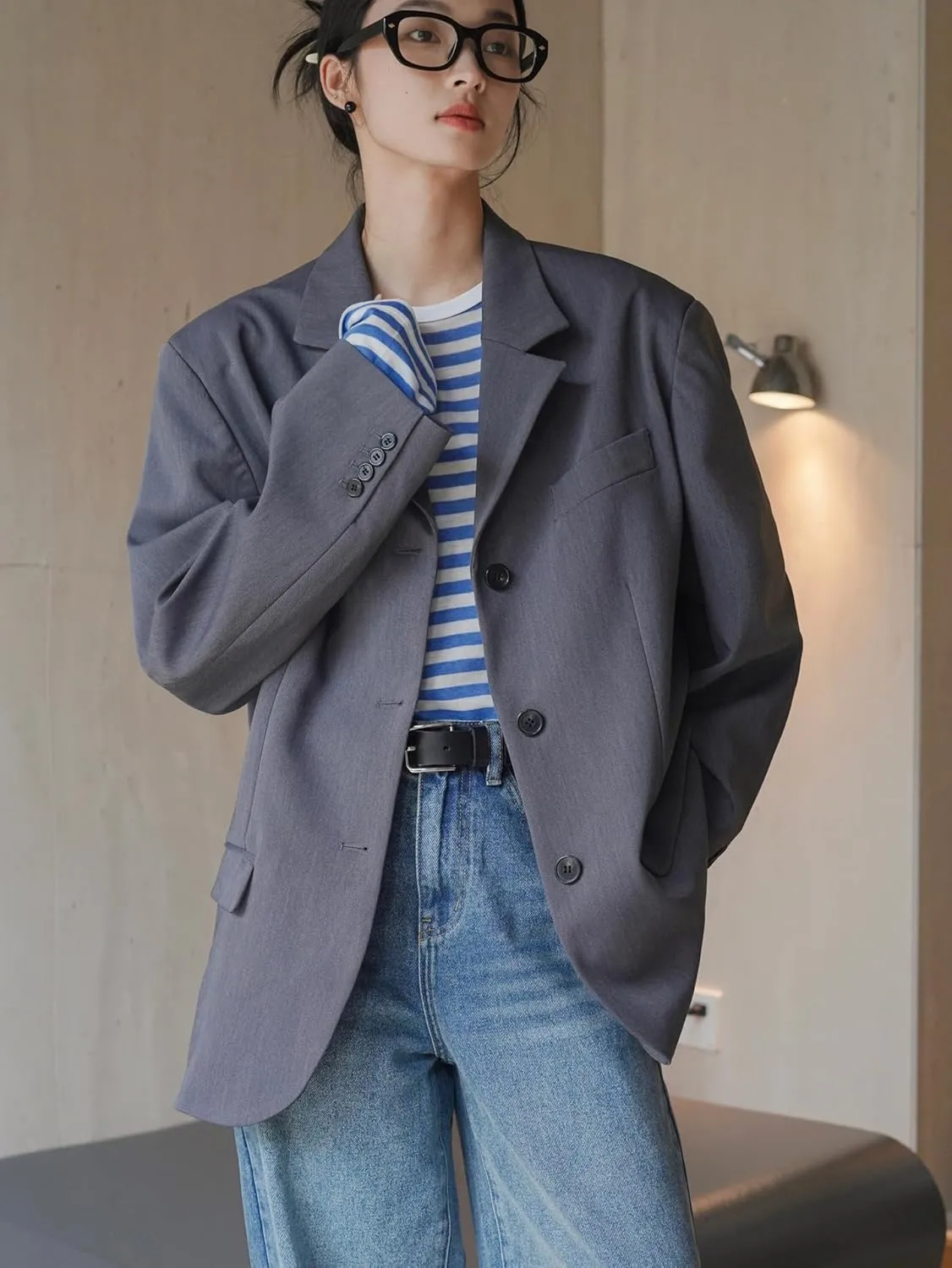 Women's Blazer Jacket Autumn Loose Casual Suits for Women
