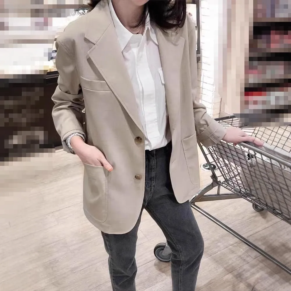 Women's Blazer Jacket Casual Vintage Slim Suits for Women