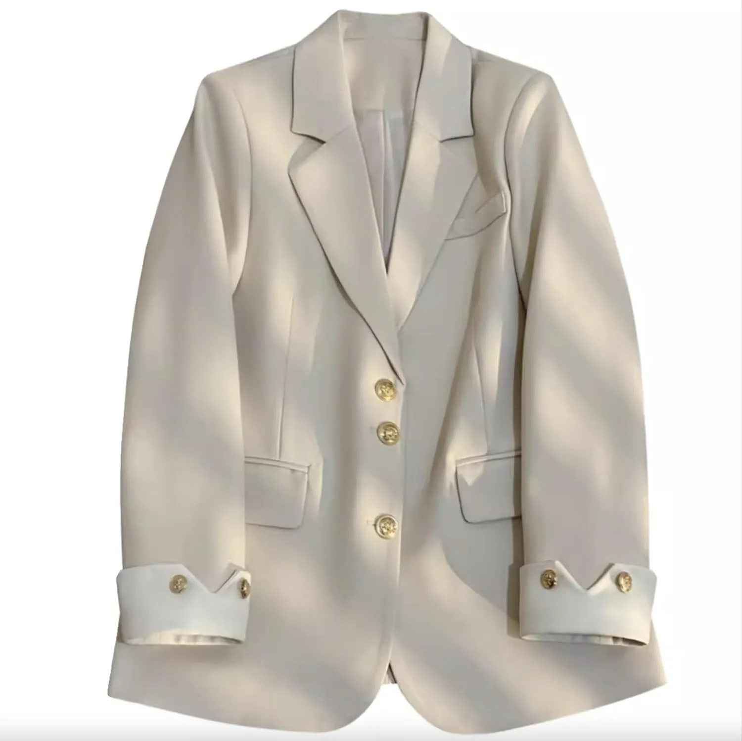 Women's Blazer Jacket Spring Casual Beige Suits for Women
