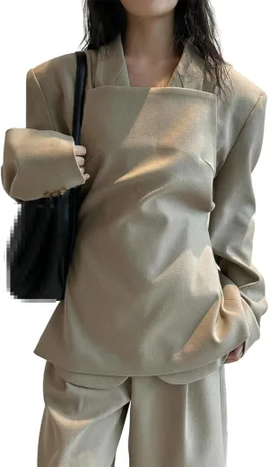 Women's Blazer Jacket Spring French Vintage Casual Suits