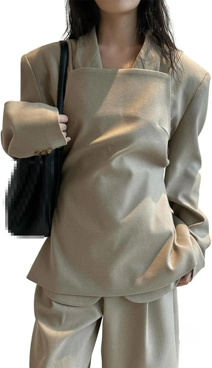 Women's Blazer Jacket Spring French Vintage Casual Suits
