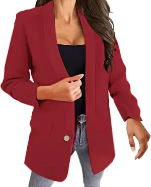 Womens Blazers Casual Lightweight Long Sleeve Suit Jackets Open Front Business Cardigan 2024 Fall Fashion Work Jacket