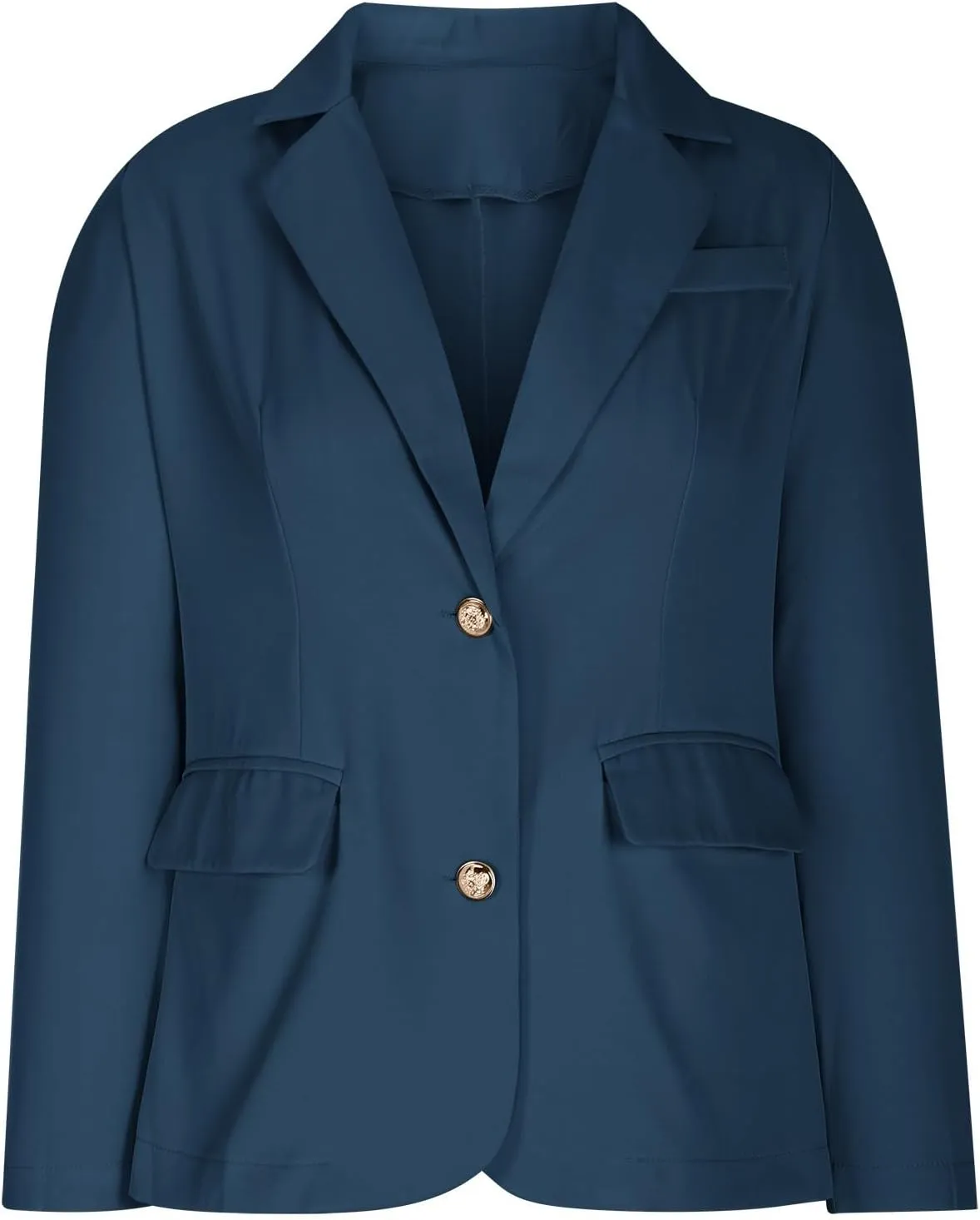 Womens Business Casual Blazers Button Open Front Long Sleeve Outfits Lightweight Work Office Jackets with Pockets