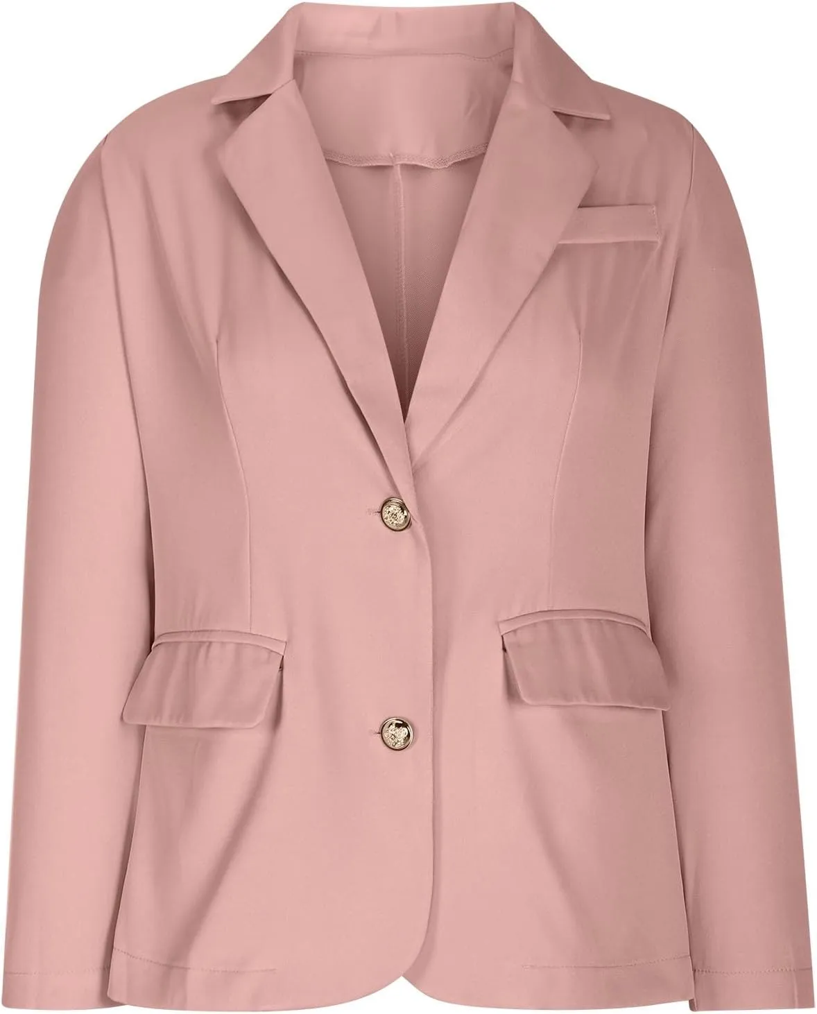 Womens Business Casual Blazers Button Open Front Long Sleeve Outfits Lightweight Work Office Jackets with Pockets