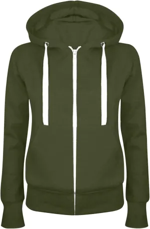 Womens Fall Fashion 2023 Casual Zip up Hoodie Jackets Solid Color Sweatshirts Jackets Trendy Y2k Hoodies with Pocket