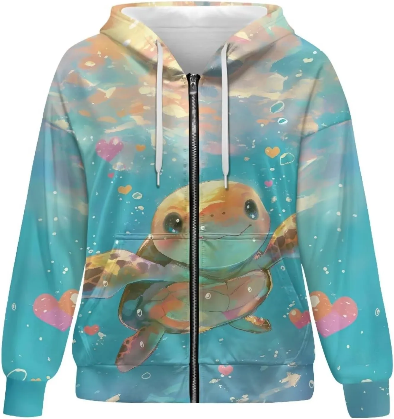 Women's Fashion Hoodies & Sweatshirts Long Sleeve Casual Zip Up Hooded Sweatshirt Jacket