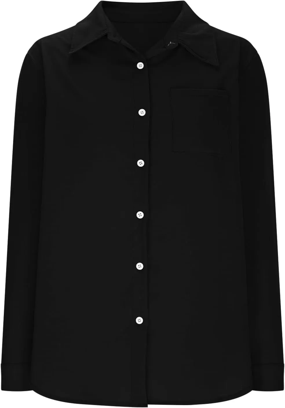 Women's Fashion Solid Cotton Linen Turndown Button Long Sleeve Shirts Summer Casual Loose Office Business Tops 2025