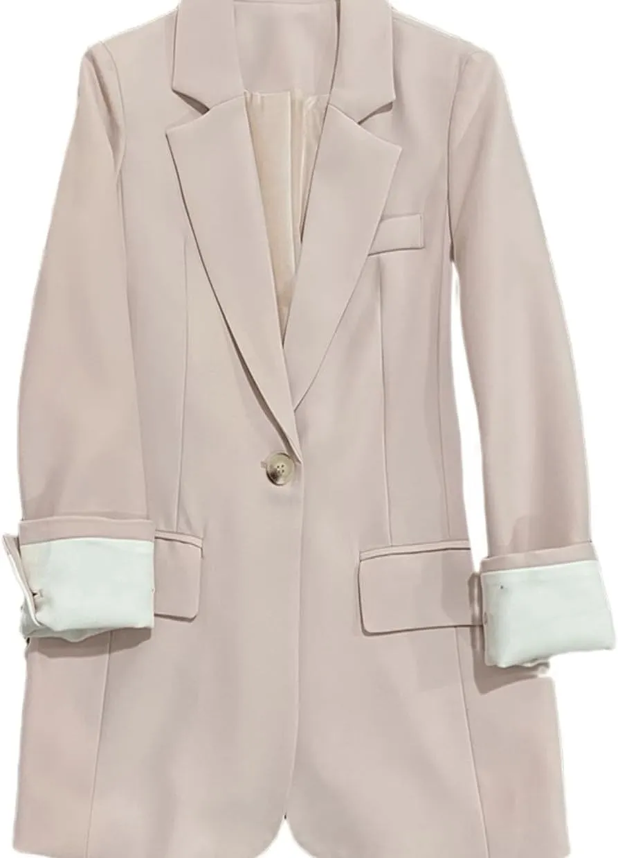Women's Formal Blazer Jacket Spring Autumn Loose Suits